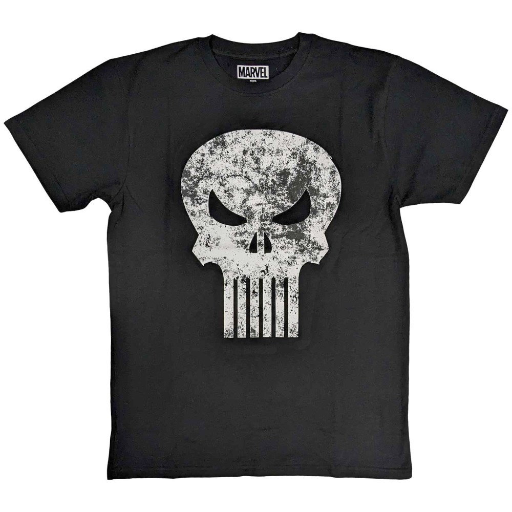 Marvel The Punisher - Distressed Logo Tshirt Homme - Noir